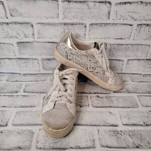 Vintage Havana Kate Sneakers Gold Snake Skin Women's Size 7.5